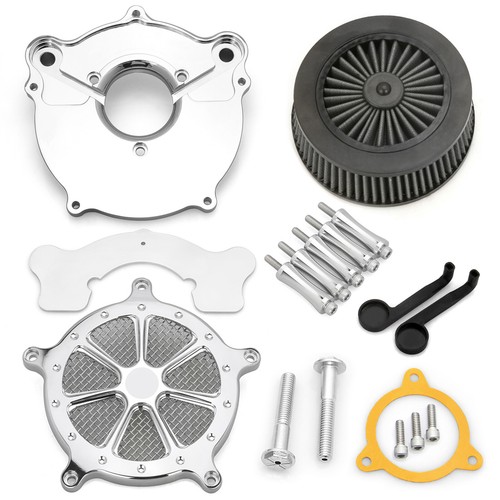 Filtro de aire cromado para Harley Trike FLHR FLHX FLTR 2008-2016 y Softail 2016-2017 - Imagen 2 de 7