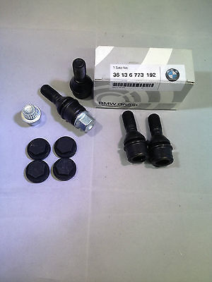 BMW GENUINE LOCKING WHEEL BOLTS AND NUT KIT / SET NEW 36136773192  