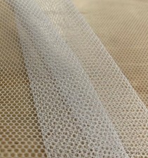 60" White Hard Net Crinoline Fabric By The Yard 100 Polyester
