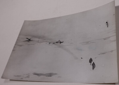 Nobile-Nordpol-Expedition 1928, Krasin-Rettung, Flugzeug-Wrack: Presse-Foto