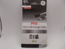 GE 36598 ULTRA CHARGE 6FT. MICRO USB CHARGE BRAIDED CABLE 