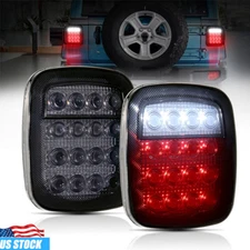 16 LED Tail Brake Stop Backup Reverse Lights For Jeep YJ TJ Truck RV Universal