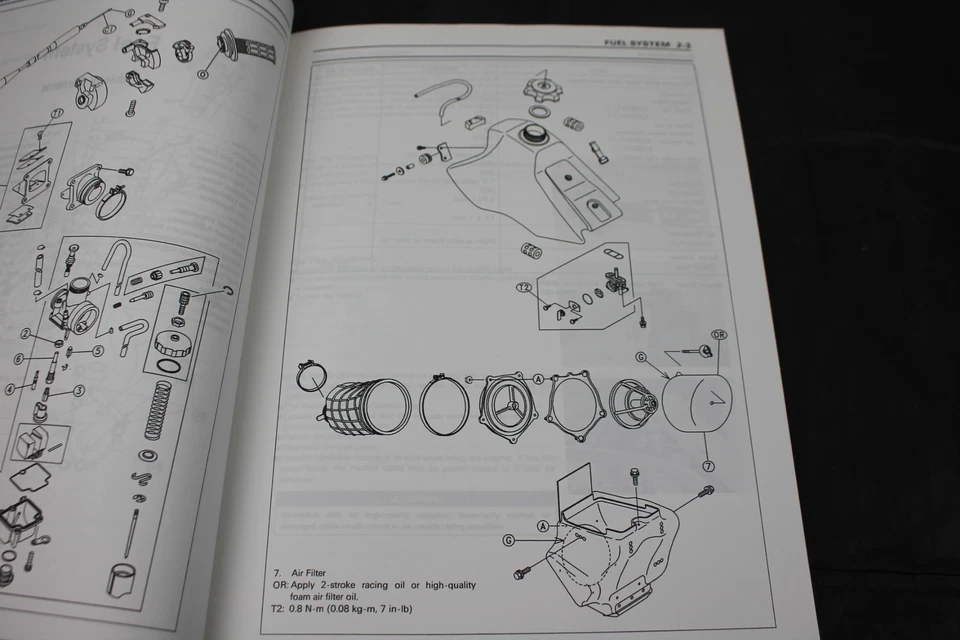Kawasaki KX100 KX80 1998 libro manual de servicio de fábrica Foto 3 de 4