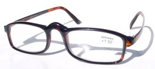 NWT Vintage 90's PC Rectangle Half Frame Reading Glasses 2.75 Tortoise