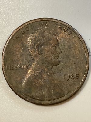 1988 Wide Am Lincoln Penny 1 Cent Coin No Mint Mark | eBay