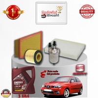 Inspektionskit Filter + ÖL Seat Ibiza IV 1.2 6V 44KW 60CV Von 2008-> 2009