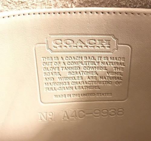 Vintage Coach Ivory Leather Mitchell Crossbody Handbag Purse 9938 - Picture 10 of 14