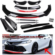 For Toyota Camry Front Rear Bumper Lip/ Spoiler Splitter Body Kit Side-Skirt