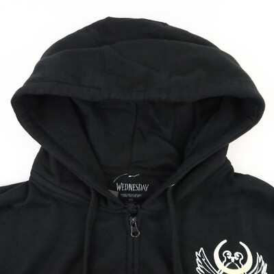 SKIN WEDNESDAY フーディー パーカー Wednesday Hoodie Girls Extra Small Black Darkness My Friend
