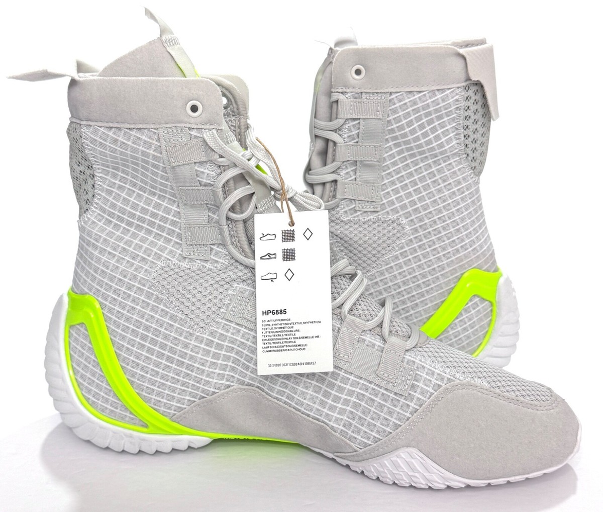 Adidas Speedex 23 Boxing Shoes Gray Lucid Lemon HP6885 Mens