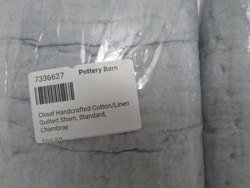 Juego de 2 fundas acolchadas Pottery Barn Cloud, color cambray estándar nuevas Foto 2 de 2