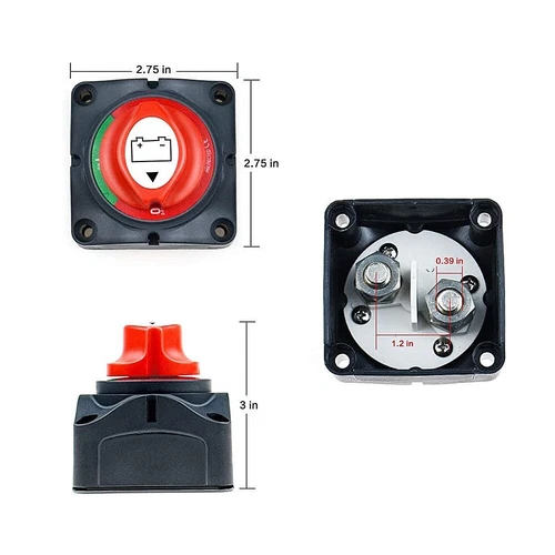 2X Battery Switch Disconnect Isolator Master Power Cut-Off ON/Off For RV ATV Car - Picture 6 of 17