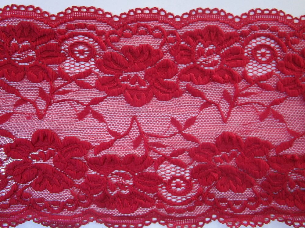 16 5/12ft x 3 4/12ft x 1 7/12ft Red Elastic Lace Trim Fabric Dress by LD2 | New Arrival 16 5/12ft x 3 4/12ft x 1 7/12ft Red Elastic Lace Trim Fabric Dress by LD2 | New Arrival