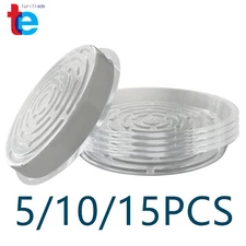 5/10/15Pcs Plastic Clear Thick Sturdy Plants Saucer Drip Trays 6/8/10/12Inch