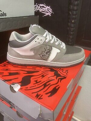 BRAND NEW Warren Lotas Exclusive Dunk Reaper Shoes Grey Size BRAND NEW Warren Lotas Exclusive Dunk Reaper Shoes Grey Size