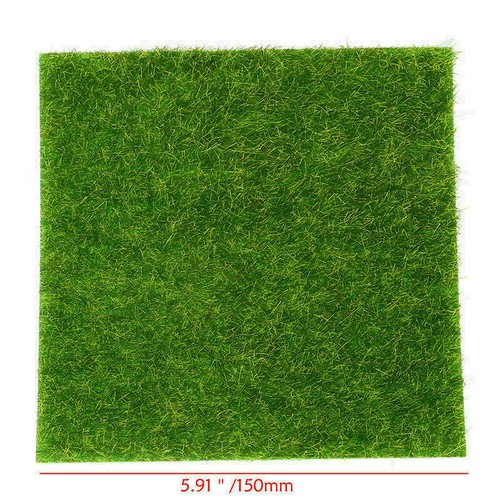 1/2/3/4/6/10 Pcs Artificial Green Grass Mat Fake Lawn Dollhouse Garden Ornament - Picture 6 of 18