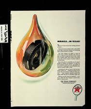 1944 Texas Co Texaco Tire in Oil Vintage Print Ad 9219