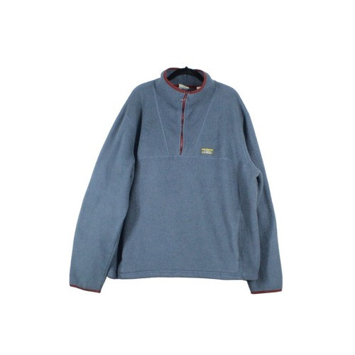 LL Bean Men's Katahdin Gun Metal Sherpa Fleece Pullover Sweater Size XXL