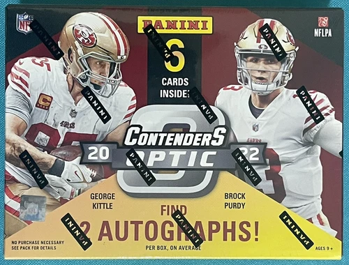 2022 Panini Optic Contenders Football Hobby Box -Factory Sealed- Brock Purdy RY