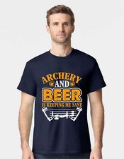 Funny Archery T-Shirt - Bow and Beer Lover Gift Tee
