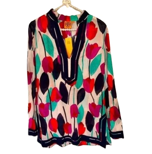 Nuova tunica da donna resort rosa TORY BURCH balletto da $295 taglia 8