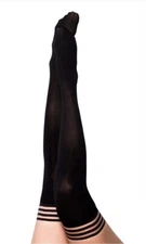 ❣️KIX'IES❣️DANIELLE Opaque Back In Black Thigh Highs