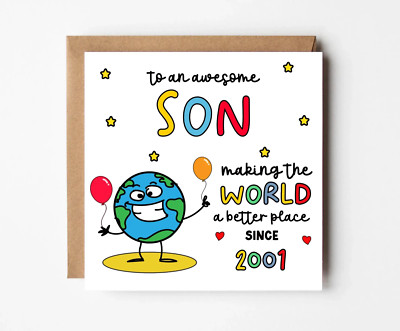 Personalised Birthday card For Son - Making the world a better place ...