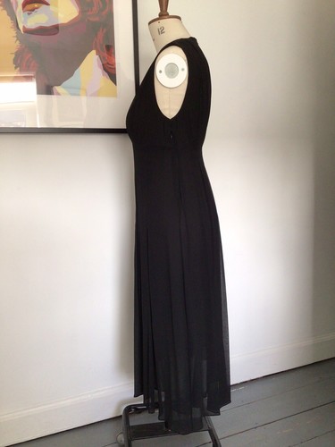 AND OTHER STORIES Silk georgette Dress - Black Size EU36/10-12 NEW - Picture 2 of 11