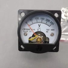 1pc AC 0 - 250V ROUND Analog Ammeter Panel AMP Current Meter SO45