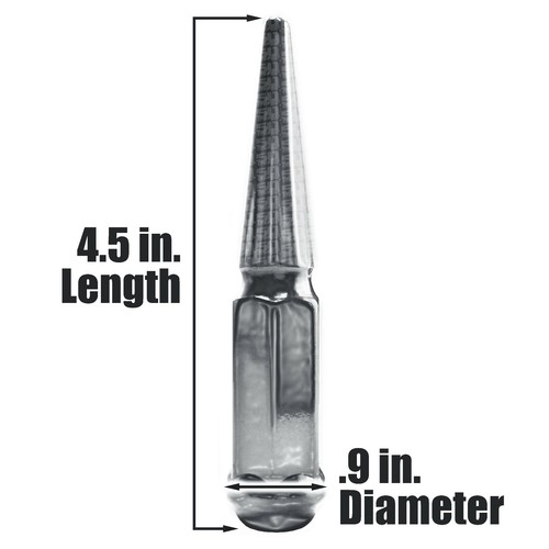 Set of 32 Chrome Steel Spike Lug Nuts 14x1.5" fit Chevy K2500 K3500 GMT400 8CH1 - Picture 8 of 10