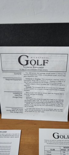 Microprose Golf - Atari ST - Looks Complete - Tested - Imagen 16 de 19