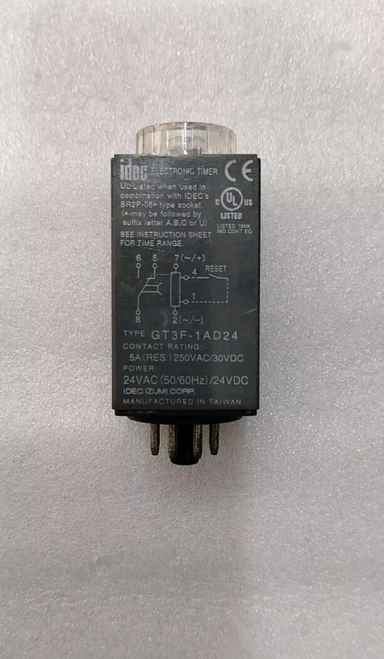 IDEC ELECTRONIC TIMER GT3F-1AD24 250VAC 24VAC 8PIN FEDEX - Image 2 of 4