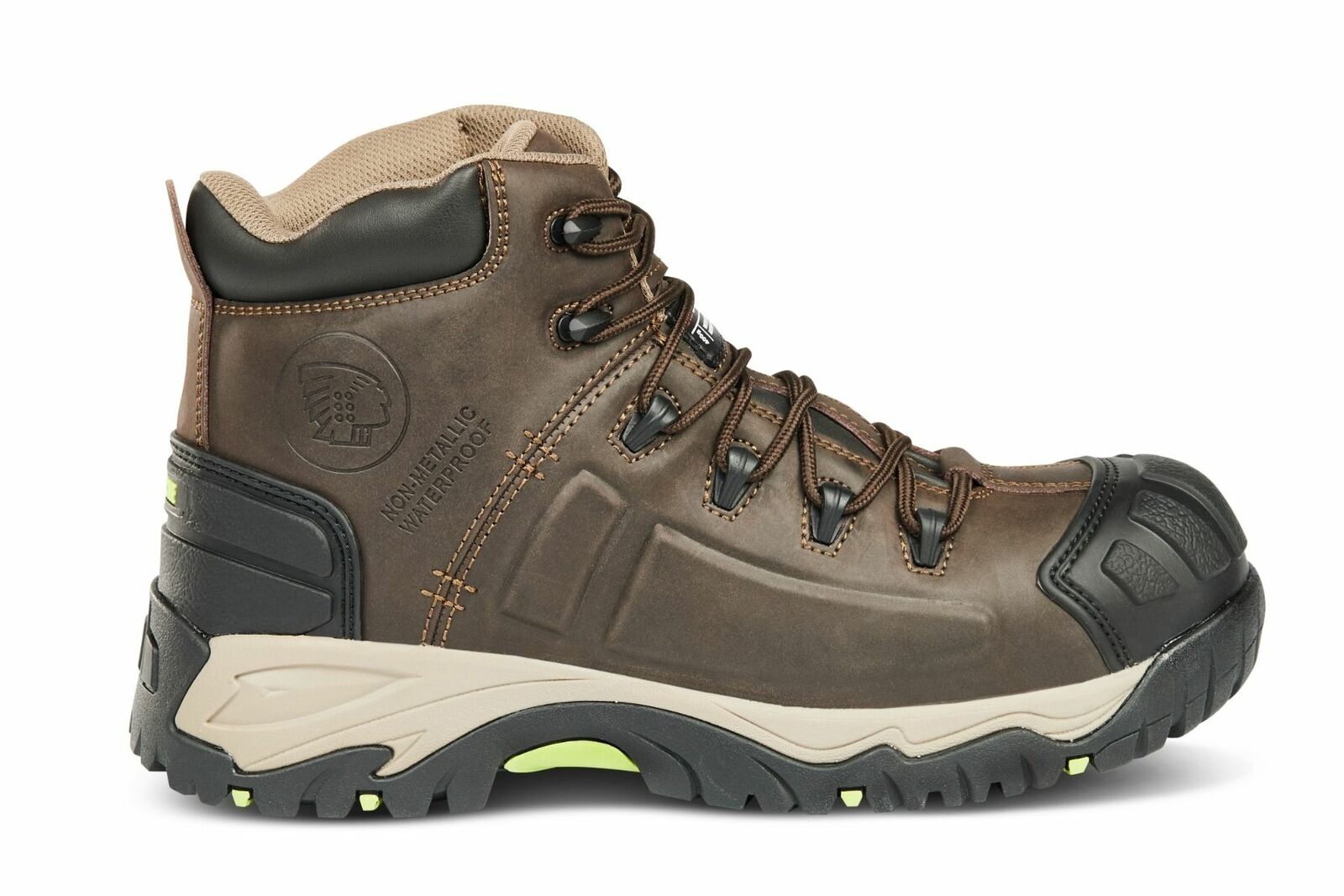 Apache Neptune S3 brown waterproof composite toe/midsole work safety boots Prawdziwy standard