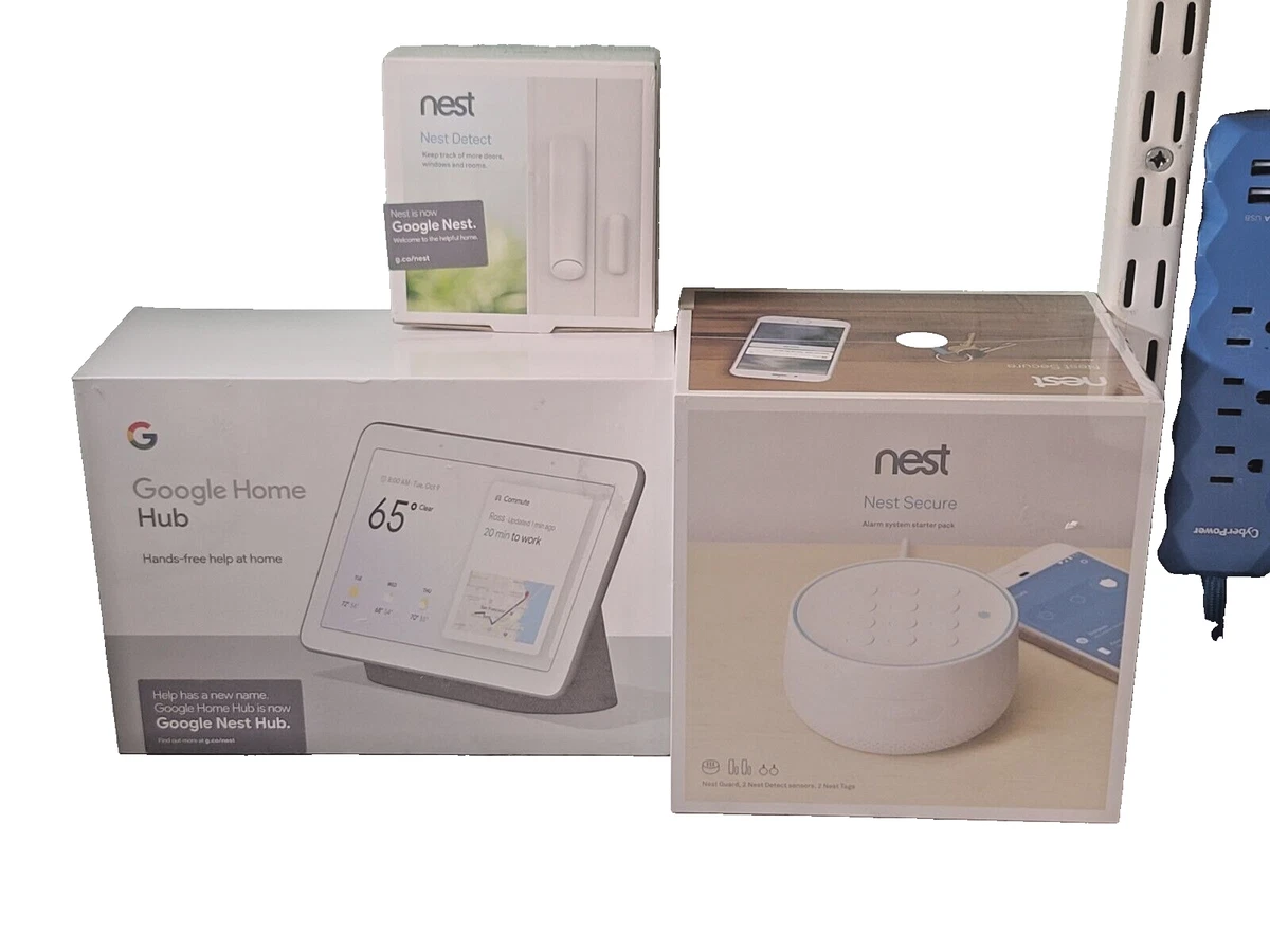 Google Bundle Home Hub Pantalla Inteligente + Nest Secure H1500ES + Nest Detect H1100WE