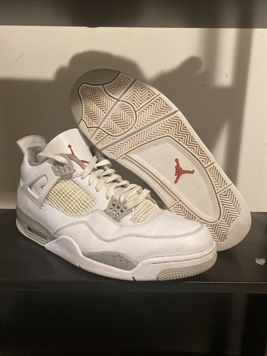 Mens Nike Air Jordan 4 Retro White Oreo 