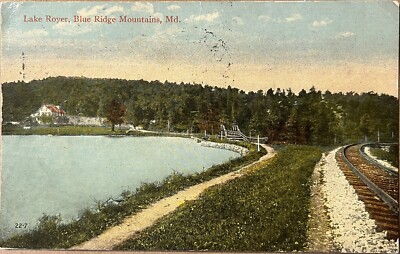 Lake Royer Maryland Blue Ridge Mountains Vintage Postcard c1910