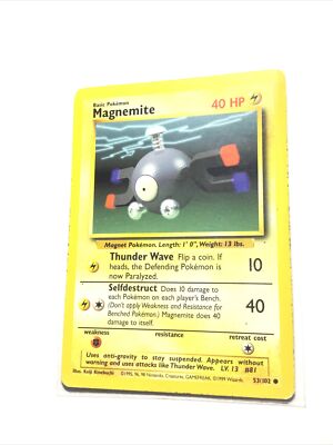 MAGNEMITE - 53/102 - Base - Pokemon Card - HP
