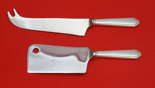 WILLIAM AND MARY BY LUNT STERLING SILVER CHEESE SRVR SERVING SET 2PC HHWS CUSTOM