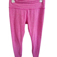 ALO Yoga Medium 7/8 Pink Heathered Athletic Leggings Workout Activewear Alosoft