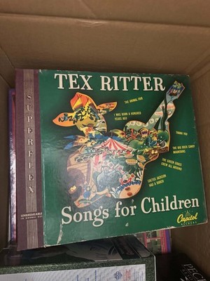 Tex Ritter Songs For Children Capitol DC-91 3-Record Album Set 78 RPM Complete 