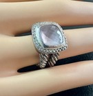 DAVID YURMAN ALBION SILVER MOON QUARTZ DIAMOND ICE RING Size 6 — photo 2