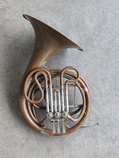 Antique A.K. H ttl Graslitz Germany Rotary French Horn Hand Engraved.