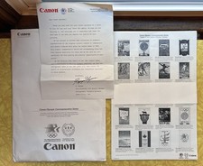 1984 Canon Film Camera Olympic Commemorative Series of Posters in Envelope