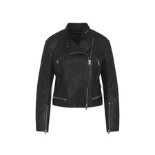 TOM FORD Black Womens Leather Biker Jacket Ne...