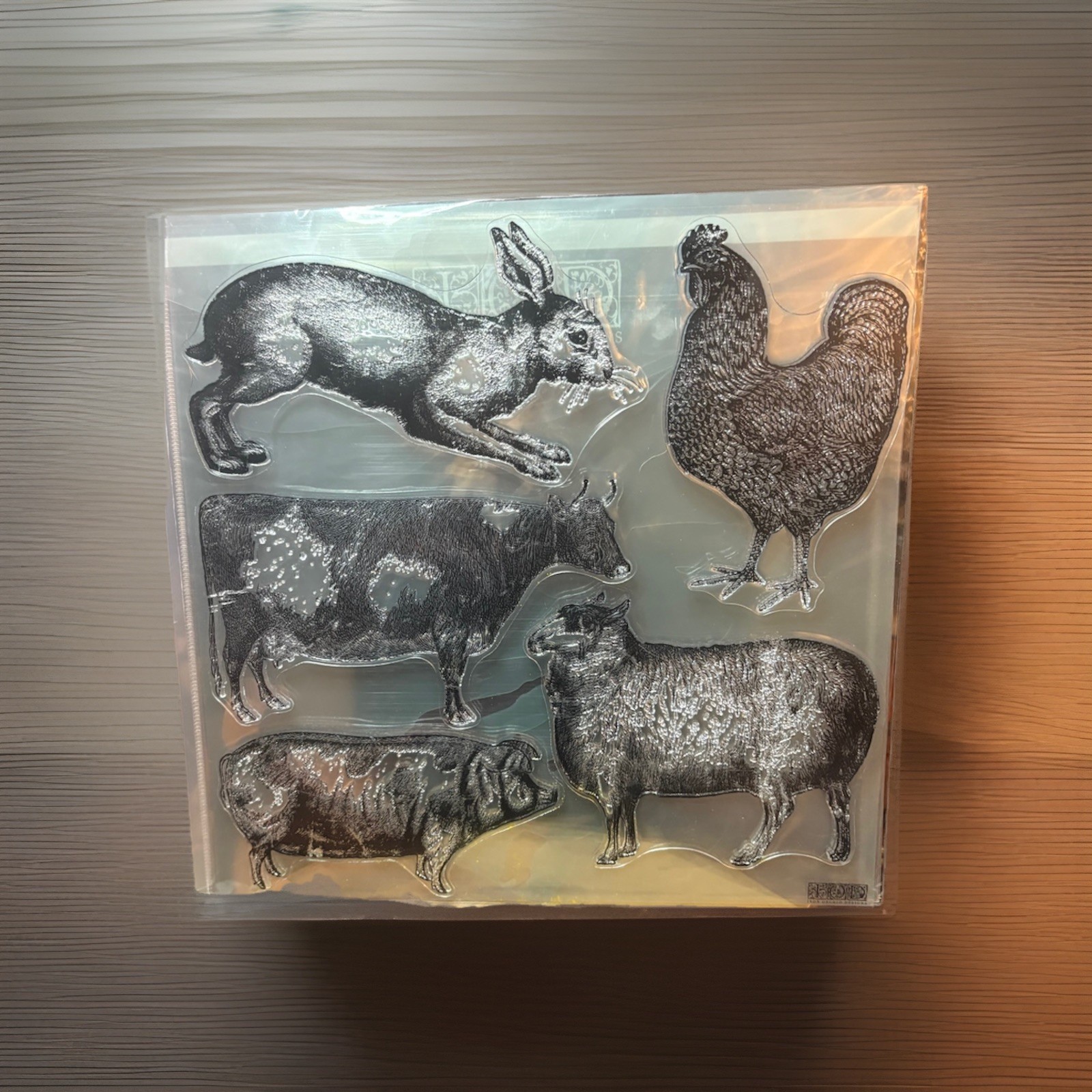 Iron Orchid Designs IOD 2020 RETIRED “Farm Animals” Stamp w/Masks & IODEnvelope