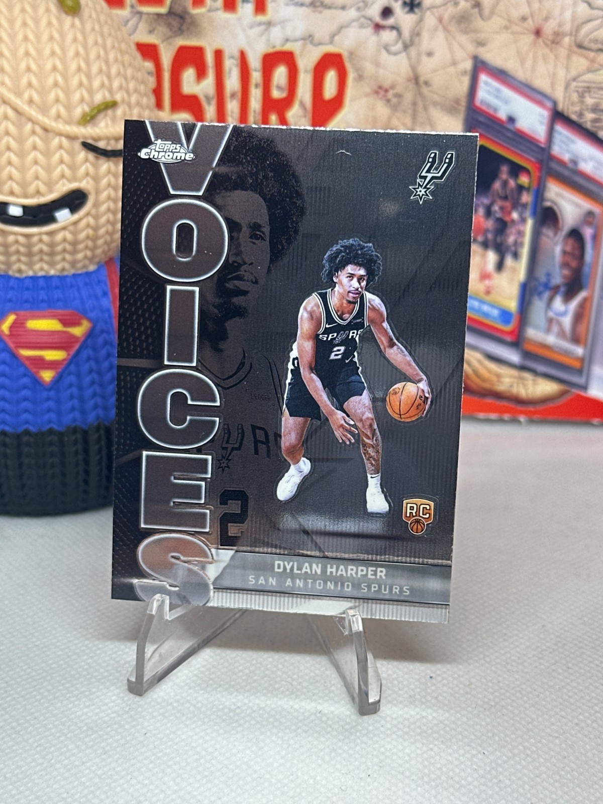 2025-26 Topps Chrome DYLAN HARPER Voices Holo Refractor RC Spurs Rookie VS-7