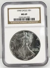 1990 $1 American Eagle NGC MS69 1 oz .999 Fine Silver US Bullion Coin