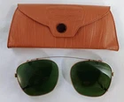 Vintage American Optical Clip On Sunglasses Calobar Outdoor Glasses Case