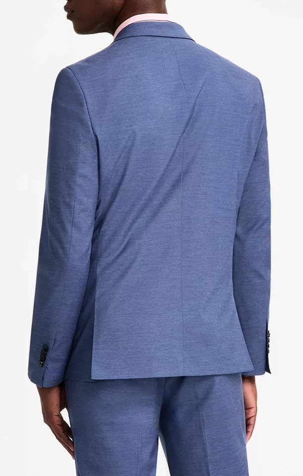 Traje NICK GRAHAM Hombre Talla 44R 38x32 Azul Claro Sólido Calce Moderno Corte Nueva York Nuevo con Etiquetas Foto 4 de 4