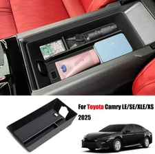 For 2025 Toyota Camry Interior Trim Center Console Organizer Storage Box Black